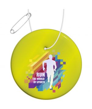 Attache réfléchissante légère ronde en PVC personnalisée RFX H-16 Accessoires de Sécurité publicitaire