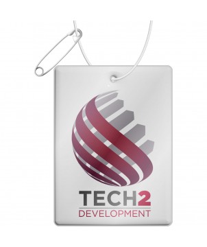 Printécom - Objets et Supports Publicitaires - Grande attache rectangulaire légère RFX™ H-12 en PVC réfléchissant | PRINTECOM