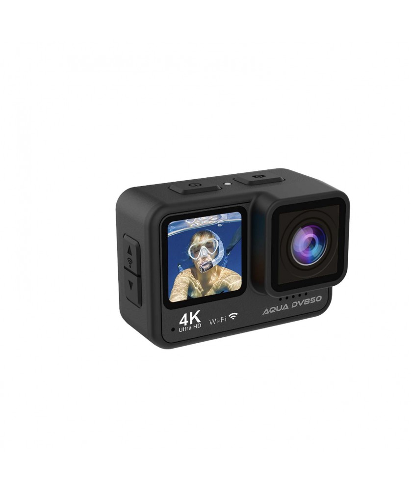 Printécom - Objets et Supports Publicitaires - Caméra d’action 4K Prixton DV850 Aqua avec double écran 4K | PRINTECOM