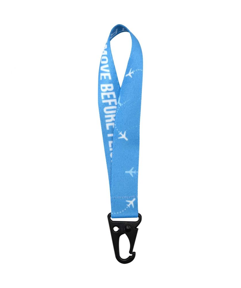 Étiquette à bagage en RPET avec mousqueton sublimation personnalisée Leif Printécom - Objets et Supports Publicitaires public...