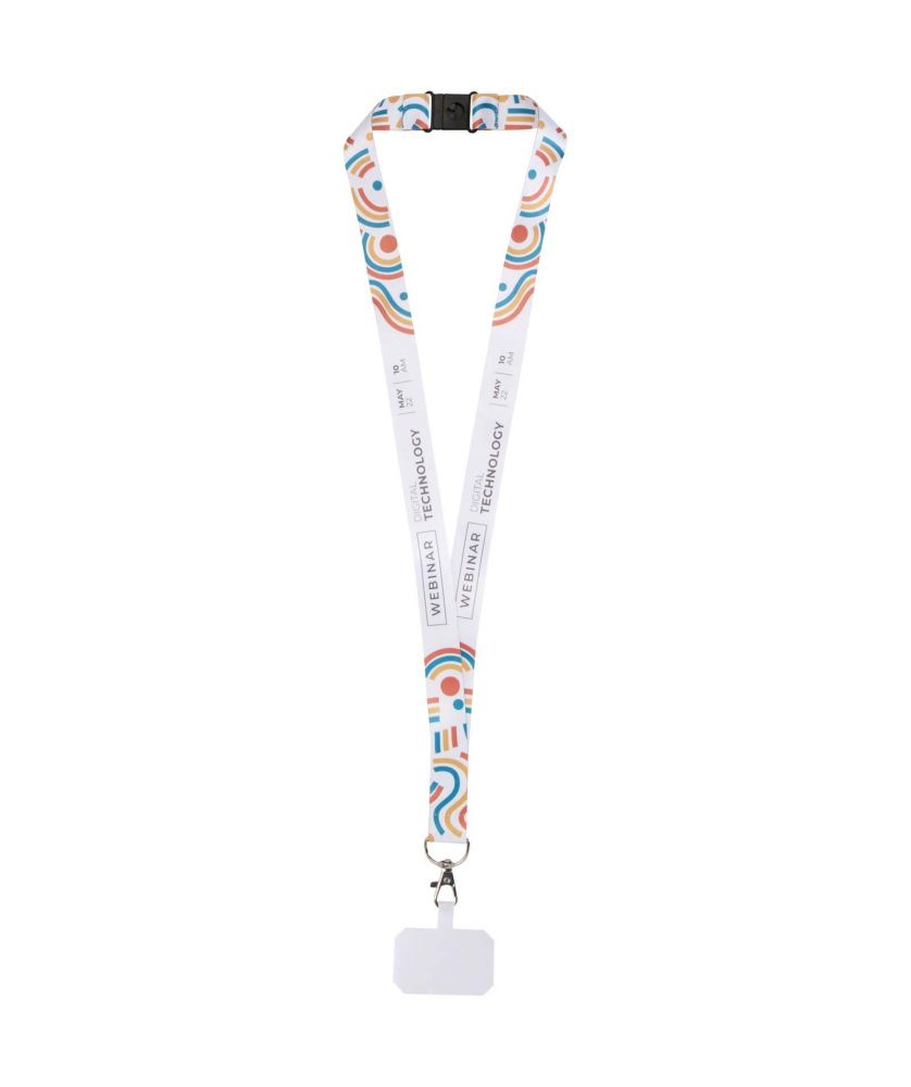 Tour de cou porte-téléphone avec lanière de sécurité sublimation personnalisé Addie Printécom - Objets et Supports Publicitai...