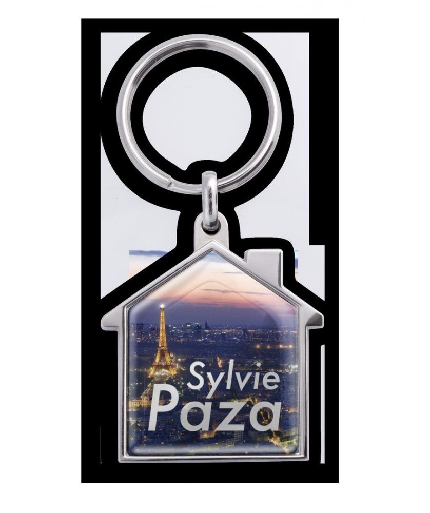 Porte-clés zamac forme maison personnalisé Made in France Printécom - Objets et Supports Publicitaires publicitaire