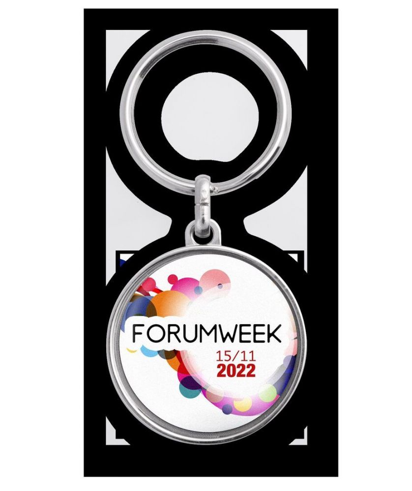 Porte-clés zamac forme ronde personnalisé Made in France Printécom - Objets et Supports Publicitaires publicitaire