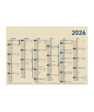 Calendrier bancaire 6 mois...