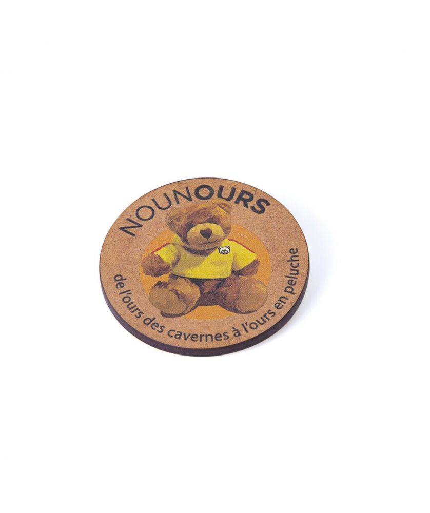 Badge bois 0 25 cm2 personnalisé Made in France Printécom - Objets et Supports Publicitaires publicitaire