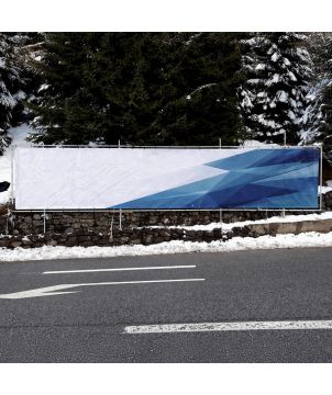 Banderole publicitaire personnalisée maille anti-vent 115 g/m² Bâches et banderoles publicitaire