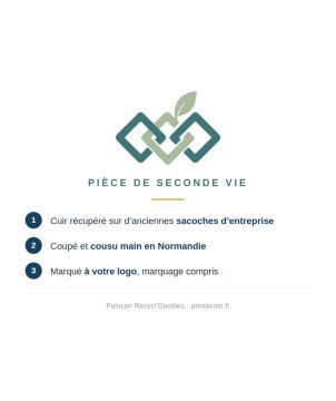 Accroche-porte upcyclé personnalisé en cuir recyclé Goodies upcyclés publicitaire